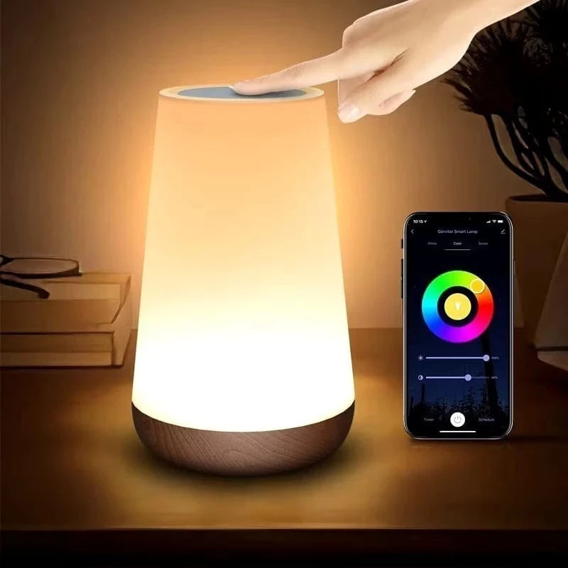 Luminária de Led Toque Com Luz Rgb Com Mudança de Cor